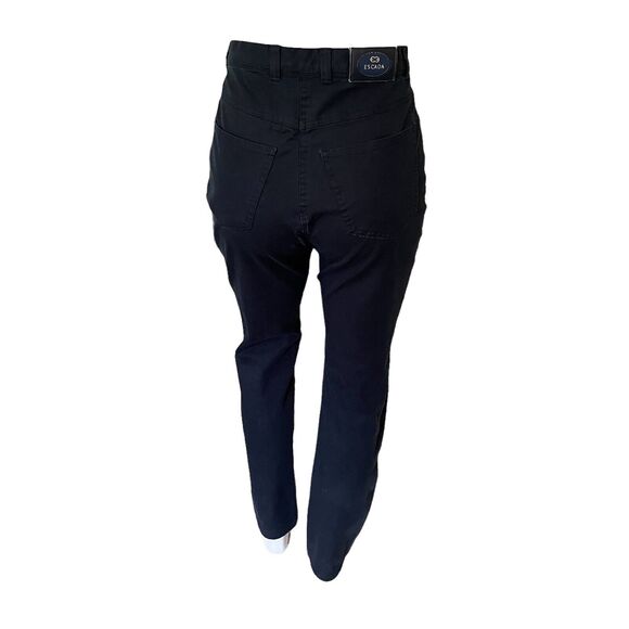 Escada 90s Highwaist Black Cotton Mom Jeans M - Picture 6 of 11